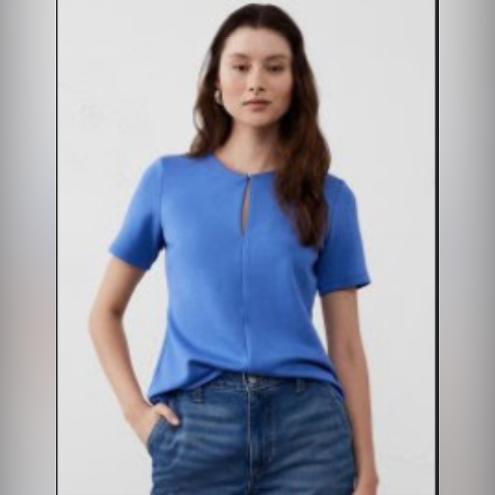 Elegant Periwinkle Blue Women's Top - Picture 5 of 5